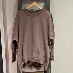 Tibi cocoon crewneck sweatshirt in cement